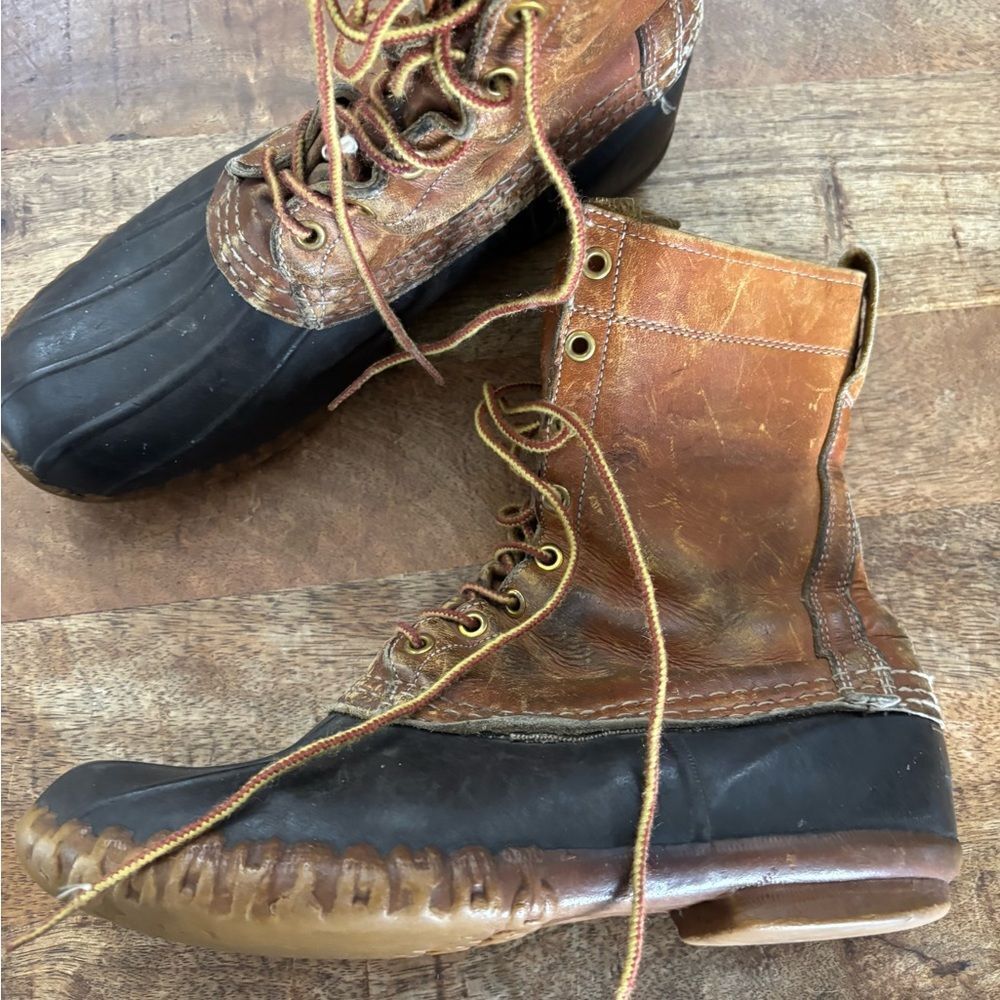 Vintage ladies 8 eye Maine Hunting L L Bean Duck Boots sz 8 - Picture 3 of 7